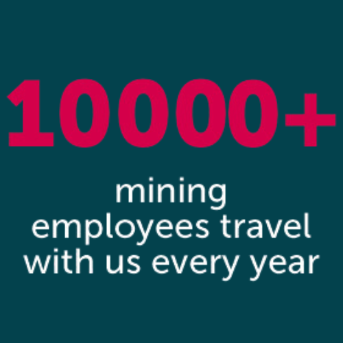 mining, corporate traveller, employee count