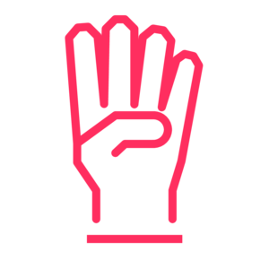 corporate travel hand icon four