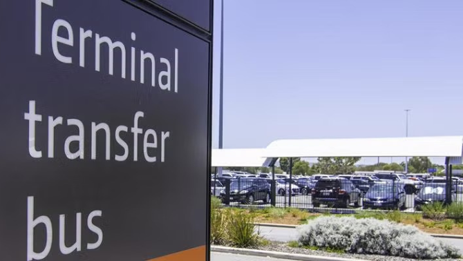 Perth Airport signage representing new visa requirements for Perth Airport